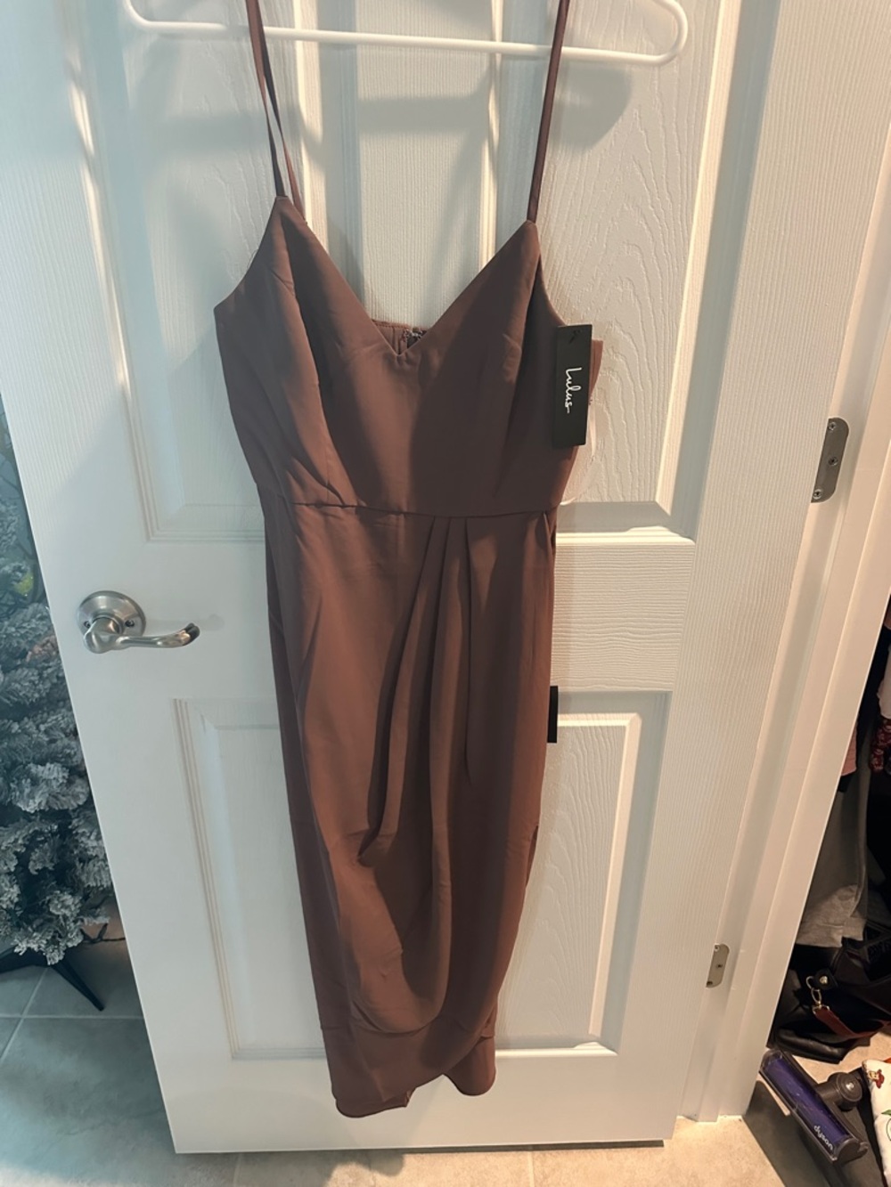 Lulu's lavender Spaghetti Strap Midi Dress